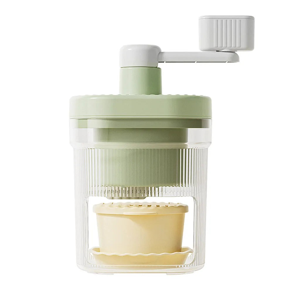 Shaved Ice Machine Small Manual Ice Crusher Home Hand-cranked Machine Making Smoothie Machine Practical Portable Ice Cream Tools