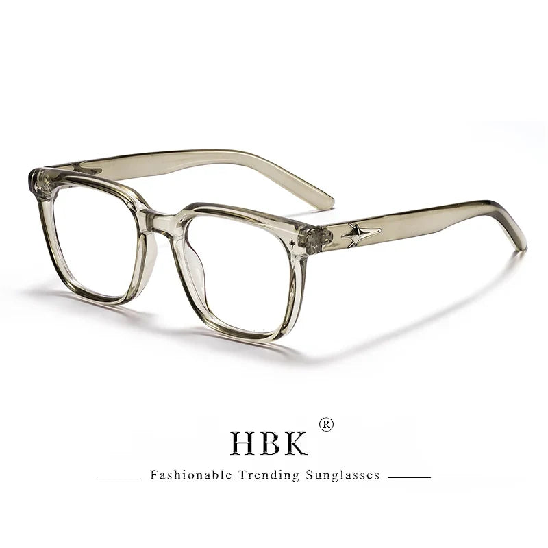 HBK New Fashion Square Glasses Frames Brand Design Unisex Frames Women Anti Bluelight Computer Glassesoptical Eyeglasses Frame