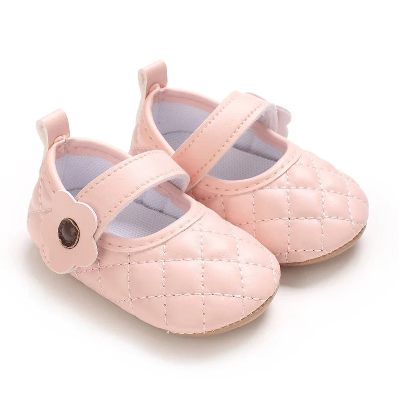 0-1year Baby Shoes Infant Pre-Walker Shoes Girls Princess Bow Shoes