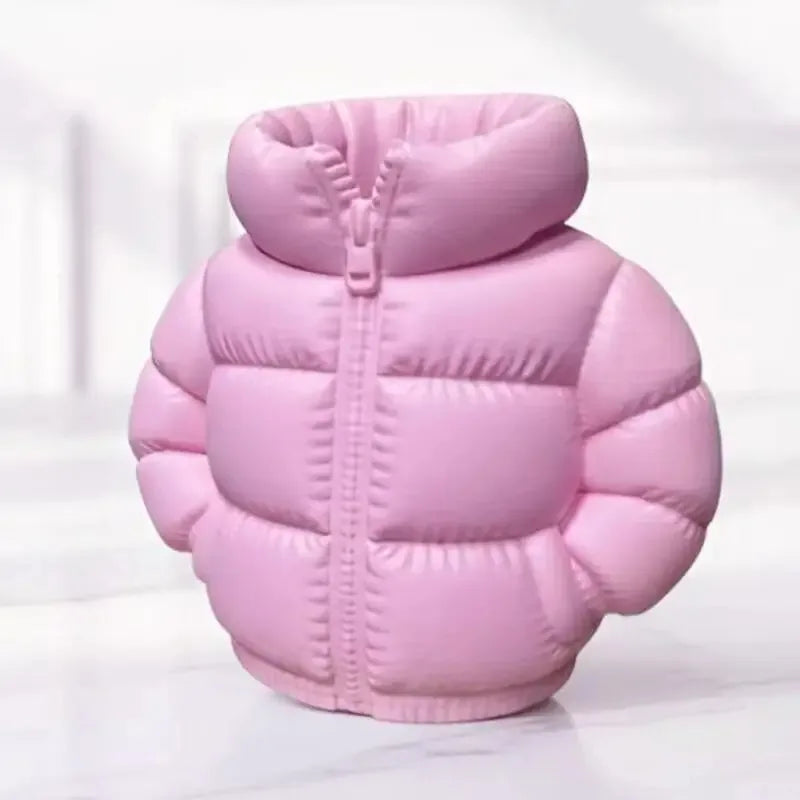 Down Jacket-Shaped Pen Holder Desktop Organizer for Stationery Makeup Brushes Home Office Shelf Decor, for Shool Gift