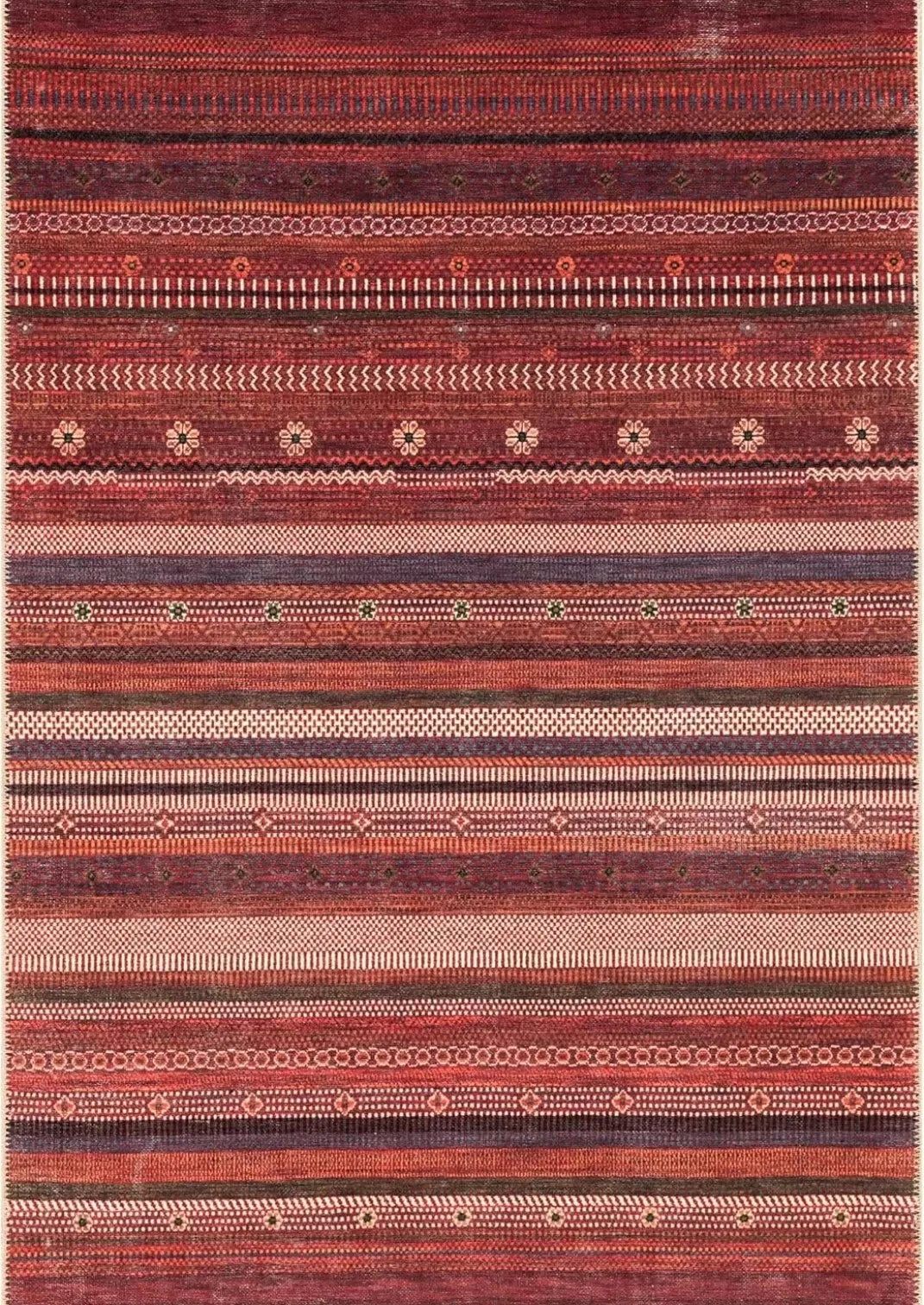 Turkish Style Red Rugs Classic Style Carpet Non Slip Living Room Rug Popular Modern Rug Ottoman Style Boho Rug Entrance Door Mat