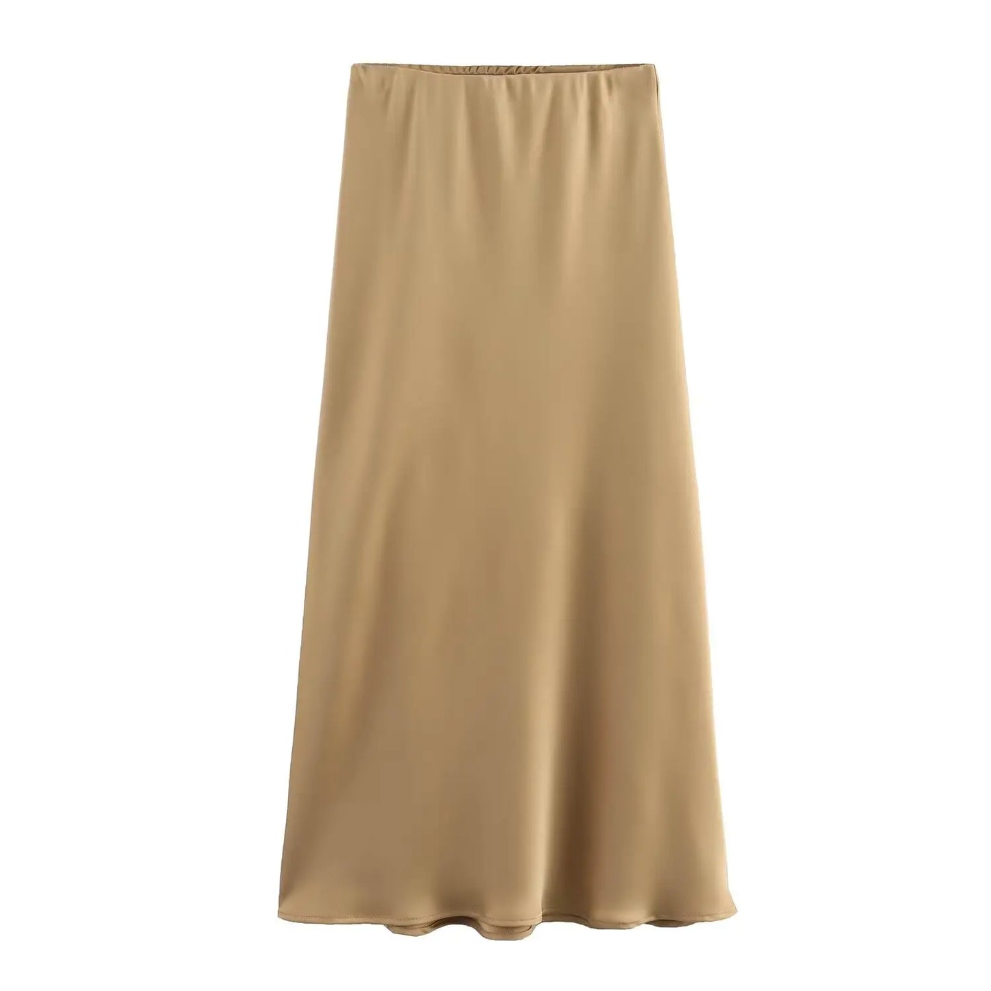 Foridol Autumn Winter Burgundy Satin Skirt Women Party Silk Skirt High Waist Straight Long Faldas Mujer Christmas Skirt