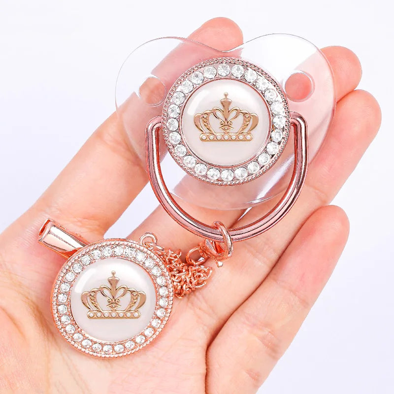 Baby Shower Gifts Baby Pacifier Rhinestone Pacifier Clips Princess