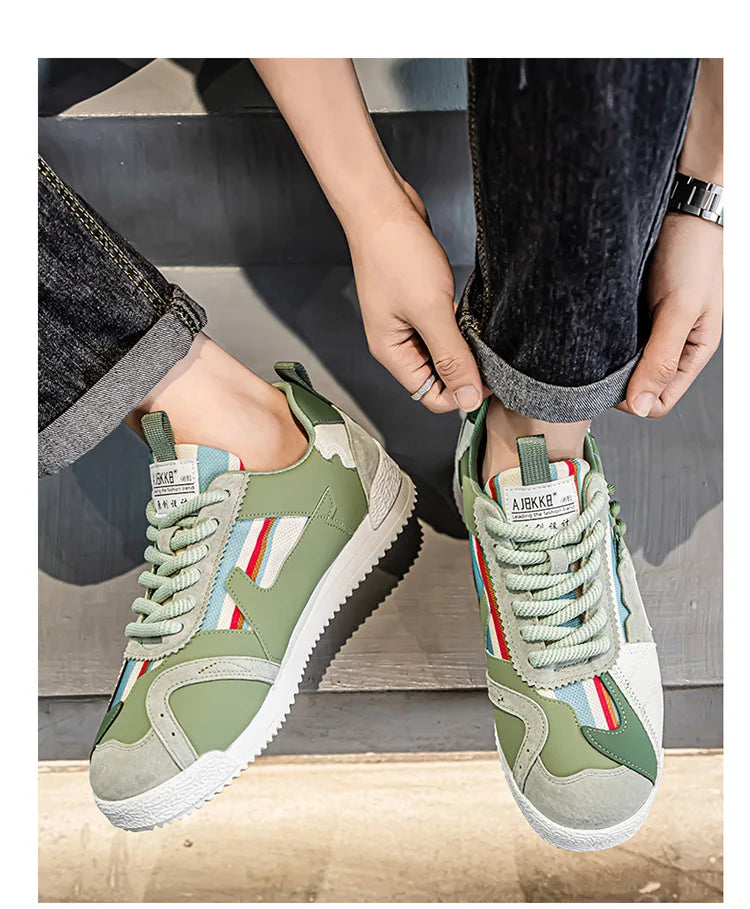 Large Size Men's White Sneakers Autumn Comfortable Non Slip Running Shoes Luxury Soft Sole Fashion Lace Up Outdoor Casual Shoes