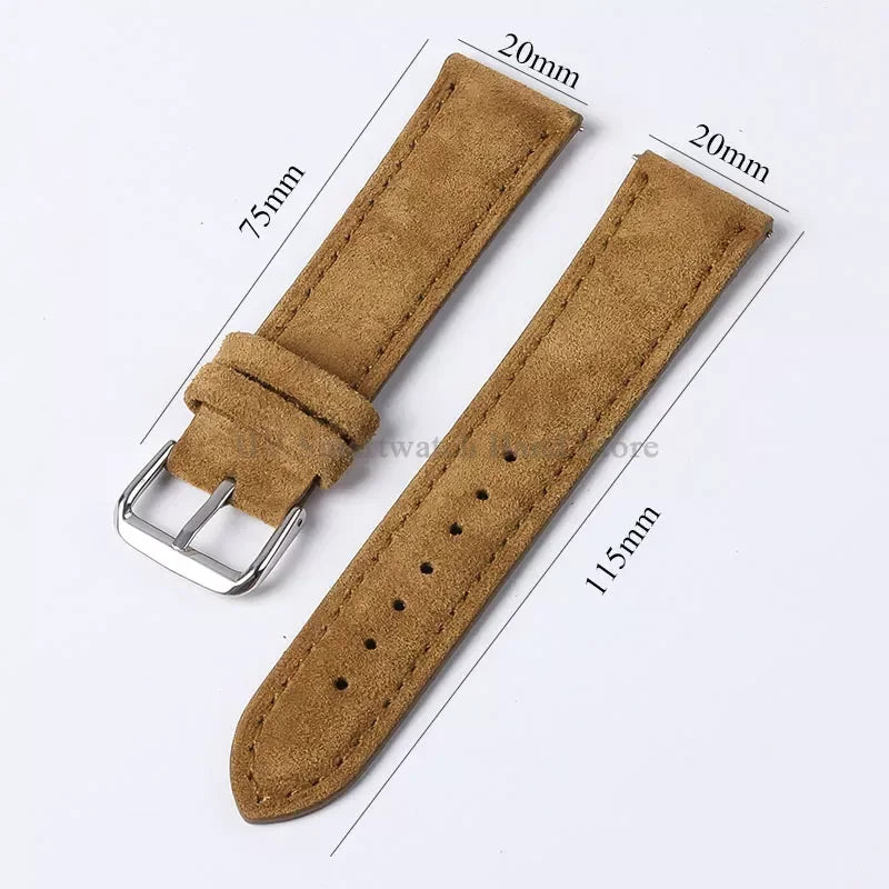 Motorola Moto Watch Vintage Suede Leather Band, Quick Release