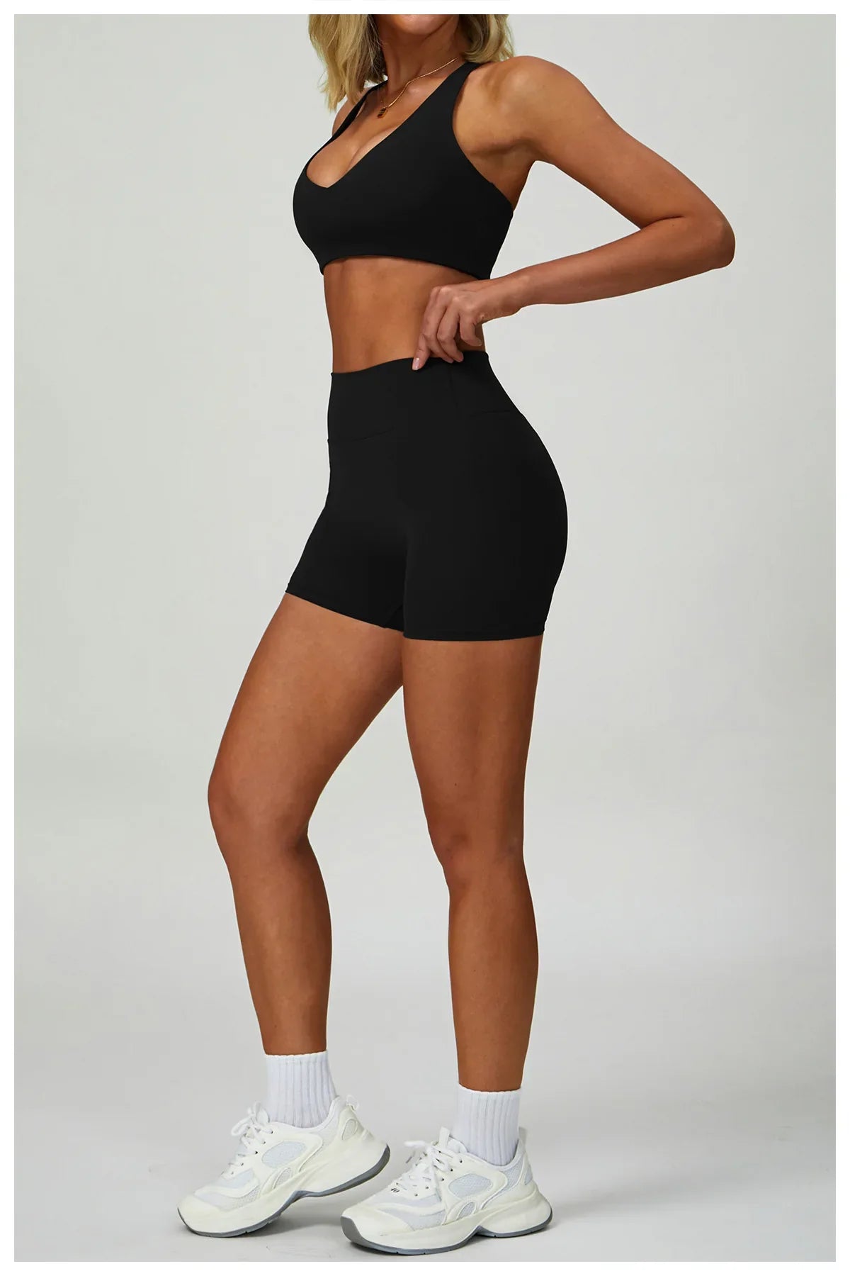 2/3-Piece Activewear Set – Sports Bra & High Waist Leggings