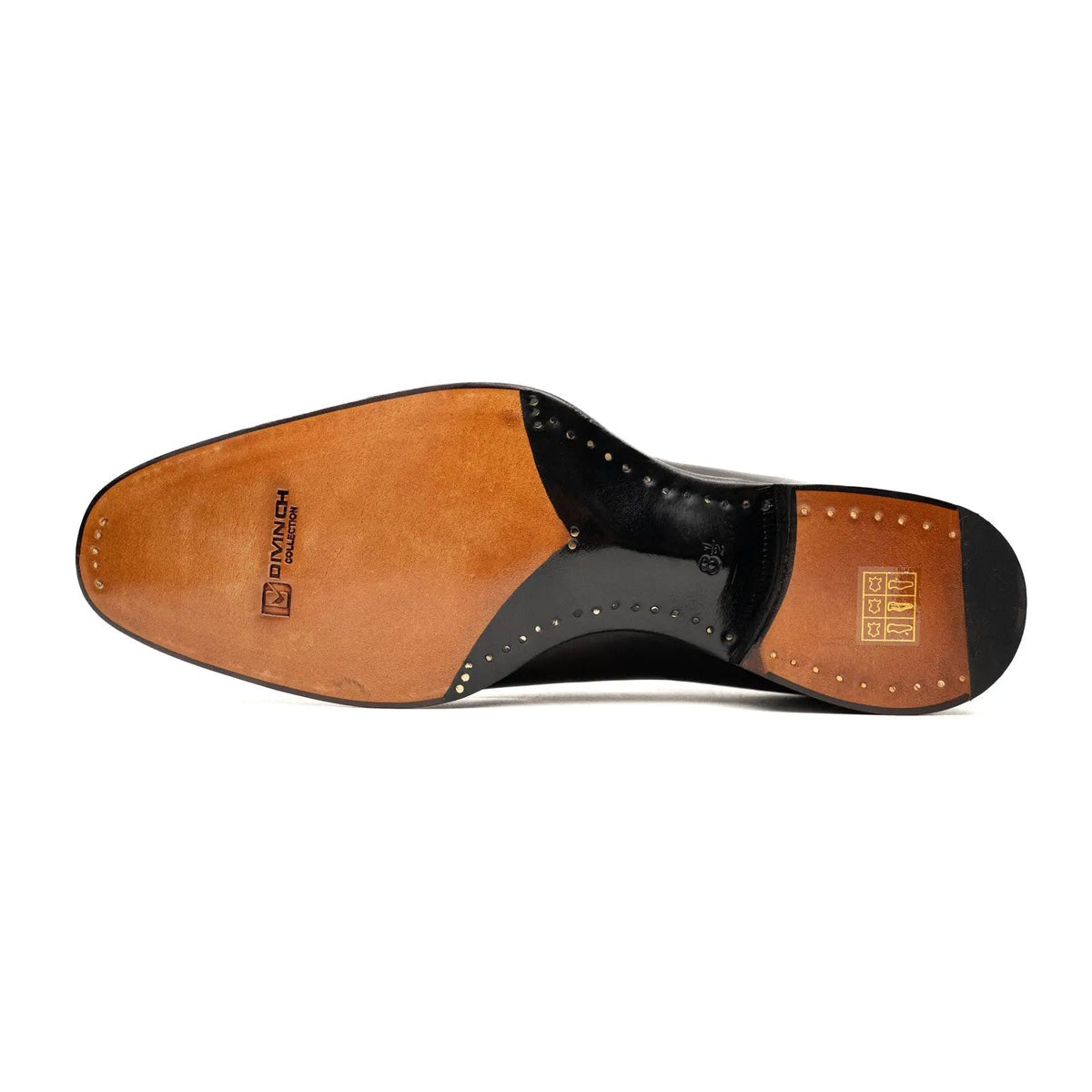 Dark Brown Plain-Toe Cow Leather Oxford Shoes