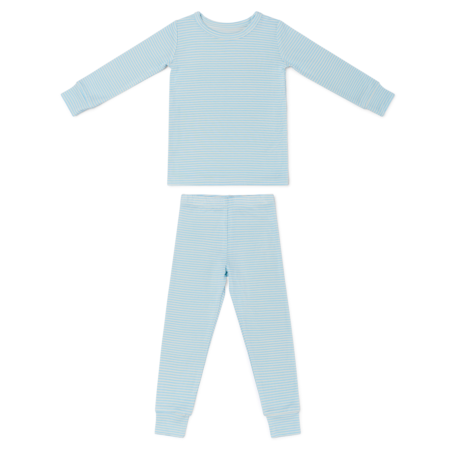 Conjunto de pijama de bambú a rayas marineras para niños pequeños