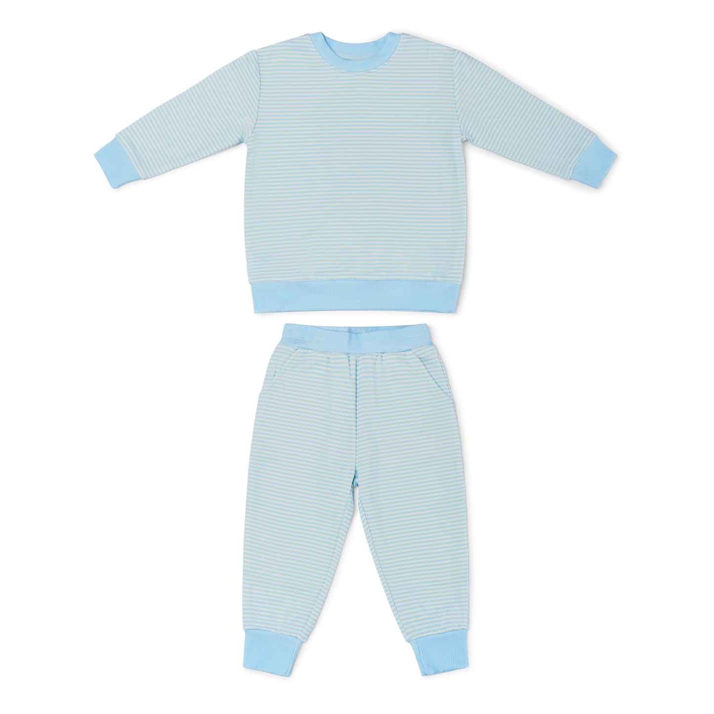 Conjunto de sudadera de bambú Seaside Stripe Little Lounger