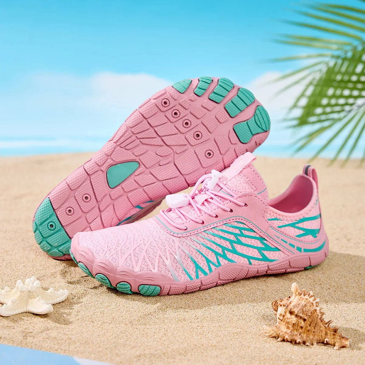 Women Men Aqua Shoes Beach Barefoot Water Sneakers Unisex Lightweight Quick Dry Outdoor Upstream Wading Swimming Fishing Shoe