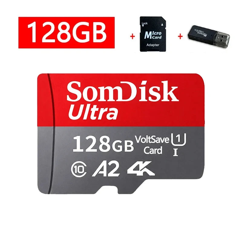 128gb Micro Tf/ SD Card Class 10 High Speed Memory Cards Stable