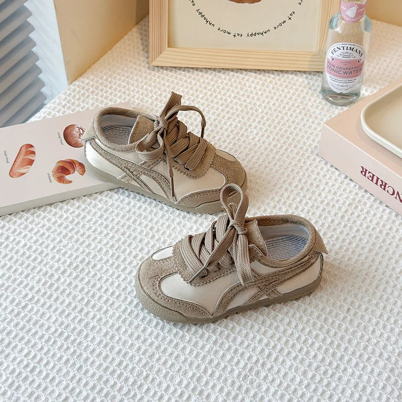 Children's Soft Soled Shoes Summer Spring and Autumn New Korean Version Girls' Retro Sports Shoes Boys' Flat Bottom