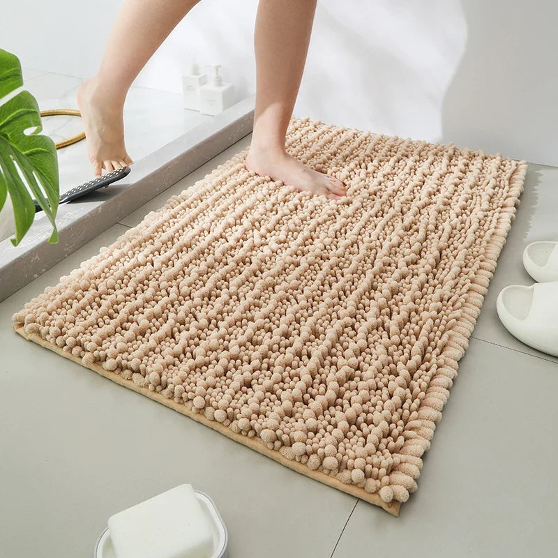 1 Piece Bathroom Carpet Bath Mat, Non-Slip Super Thick Lotus Pine Soft