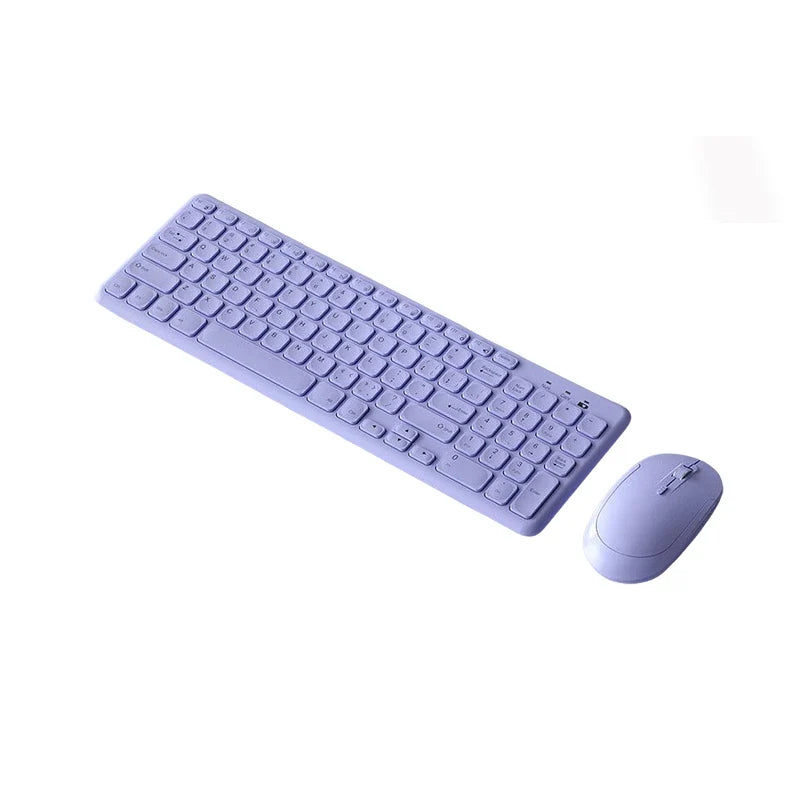 B.O.W HW256 Ultra-thin wireless keyboard and mouse set, 2.4G wireless set, 96 keys