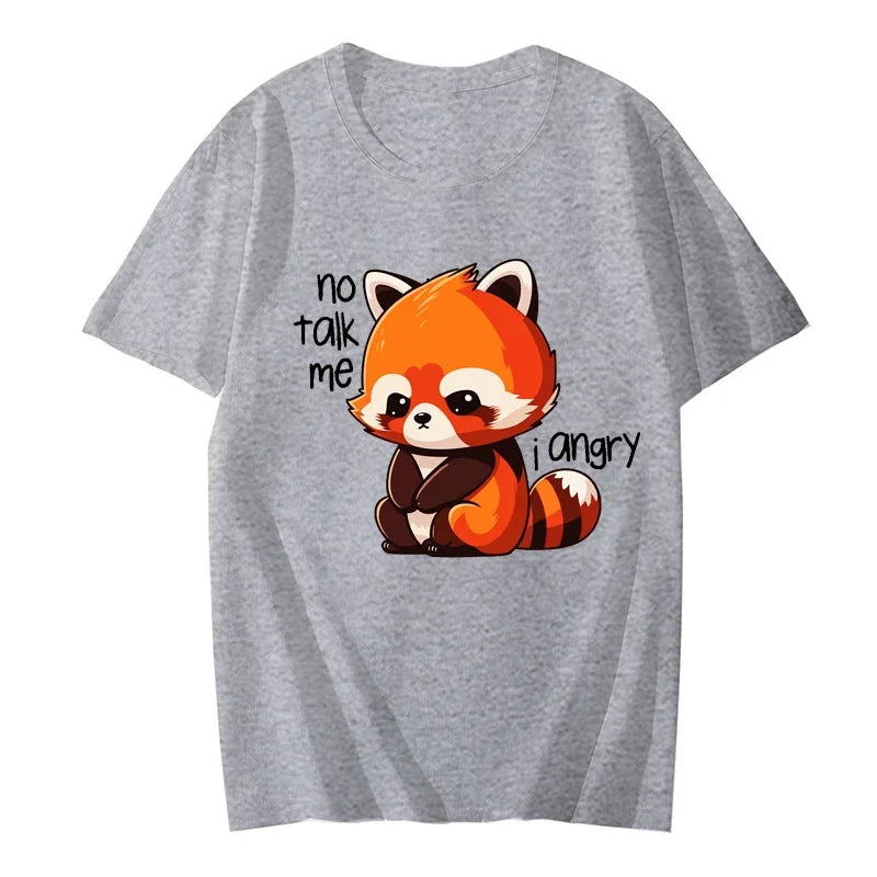 Camiseta de panda rojo "No me hables, estoy enfadado"