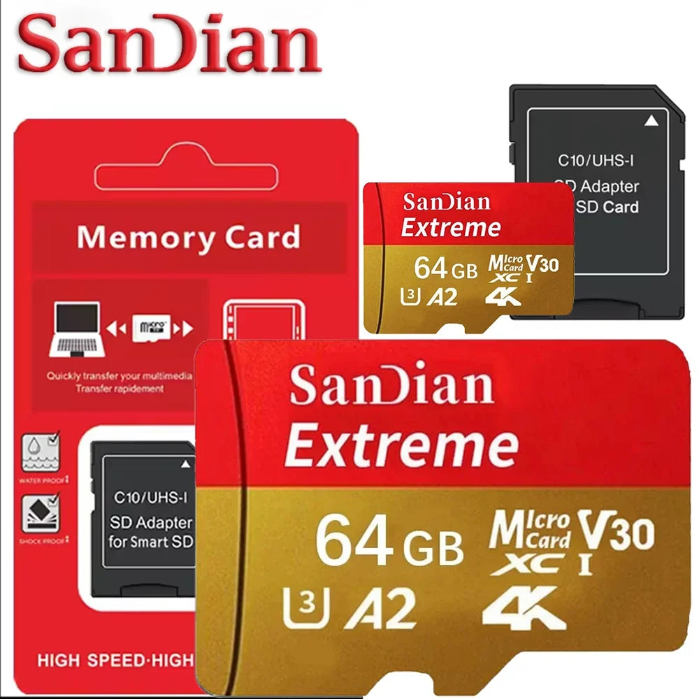 Memory Card Micro TF SD 64GB 128GB 512GB SD Card U3 V30 A2 High Speed Top Quality For Nintendo Switch Lite Game Console Extended