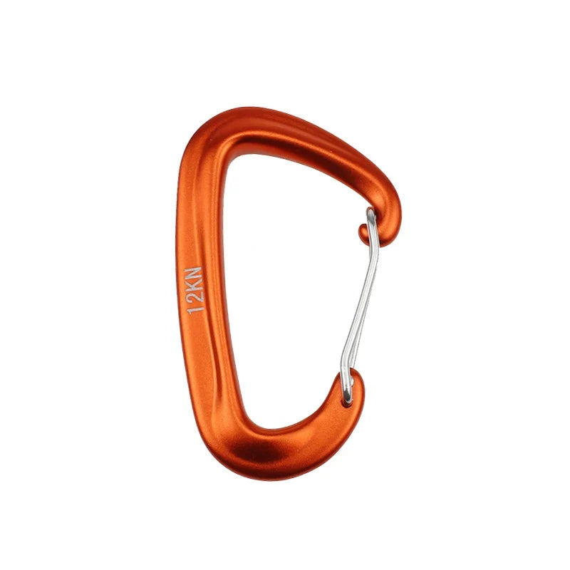 12KN Small Climbing Carabiner D-Shape Mountaineering Buckle Hook