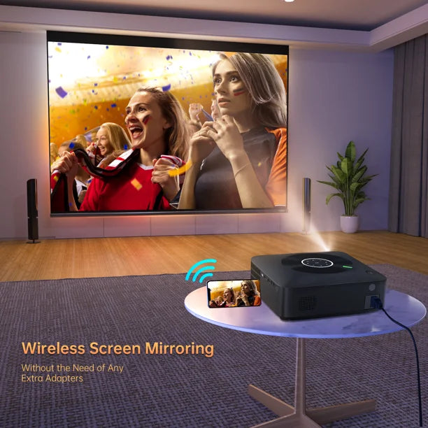 Portable 4K Projector 1080P 2.4G/5G WiFi Video Home Movie Theater Cinema