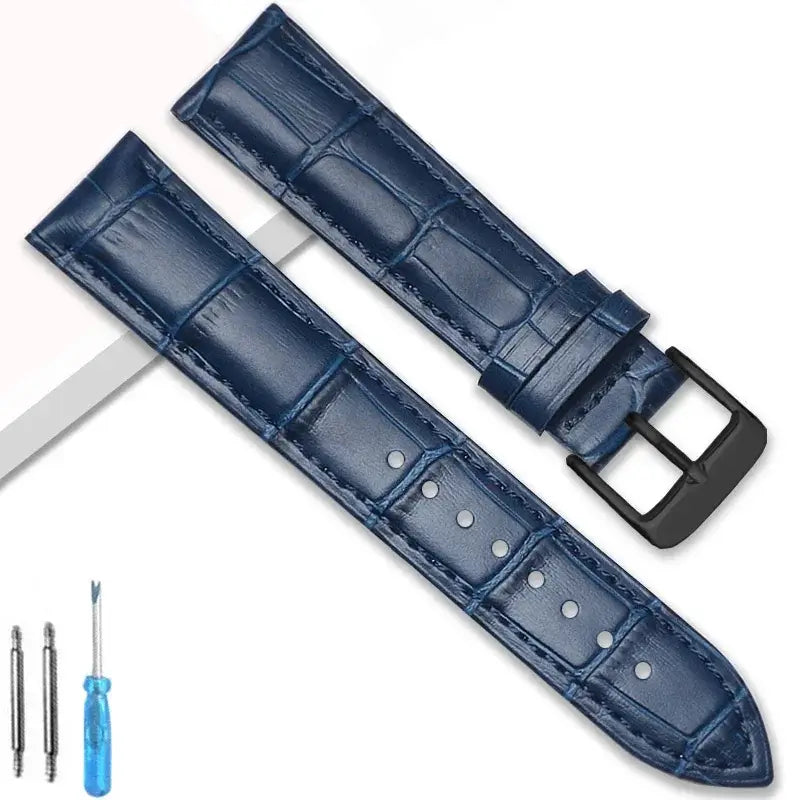 Garmin 18/20/22mm Quick Release Crocodile-Embossed Leather Buckle Band
