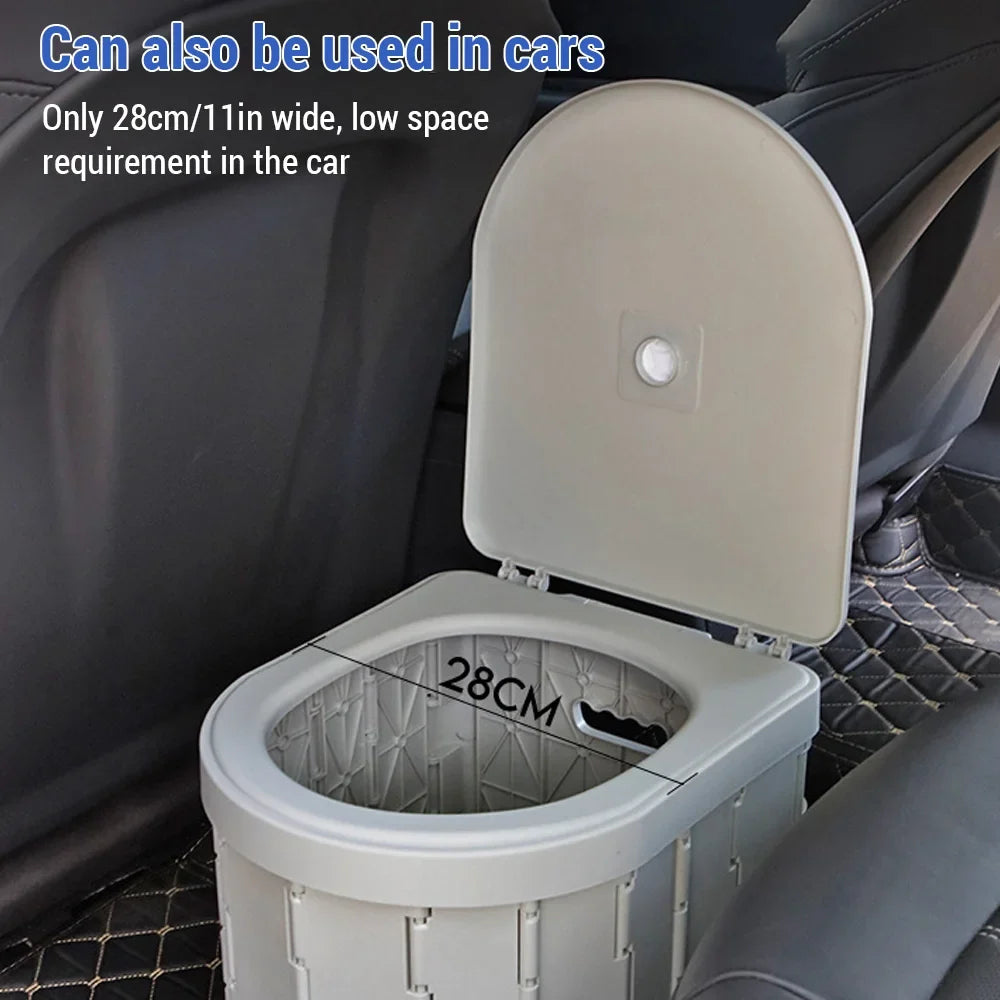 Outdoor Toilet for Camping Convenient Car-mounted Folding Toilet for Travel Adult Children and Elderly Potty Odor-proof Non-slip