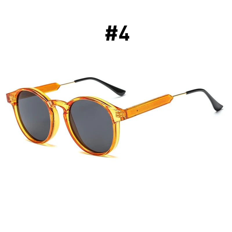VIVIBEE Gothic Transparent Women Vintage Square Sunglasses 90s Round Sun Glasses 2026 Trending Products UV400 Men Shades