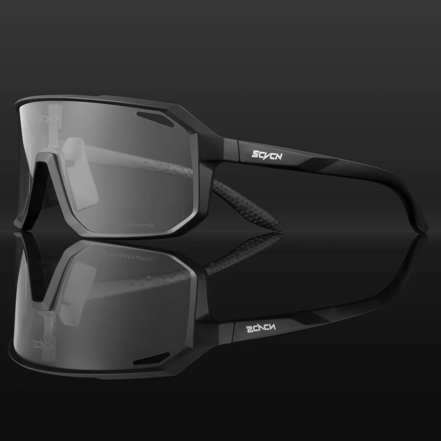 SCVCN Brand Photochromic Cycling Sunglasses UV400 Women Sports Running Eyewear Men Road Mountain Bicycle Glasses Bike Goggles