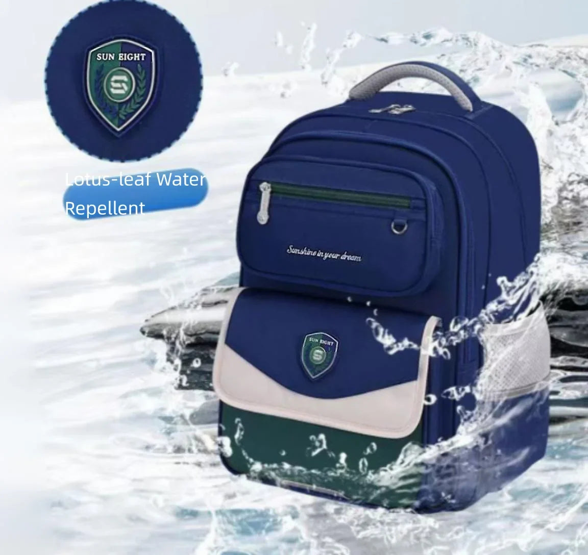 Sun Eight Orthopedic School Bag Grade 3-6 Primary Student Shoulder Backpack Large Capacity Light Water Proof Mochilas Escloares