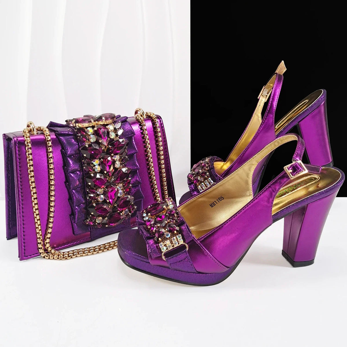 doershow  Lastest Italian Design Fashion Style Ladies Shoes with Matching Bag Set 2025 Nigerian Shoes and Bag Set HFG1-2