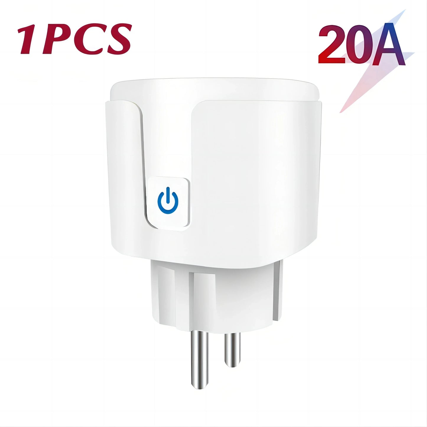 WiFi Smart Plug 16A/20A EU Smart Socket With Power Monitoring Timing Function Works with Tuya Smart Life App Voice Control