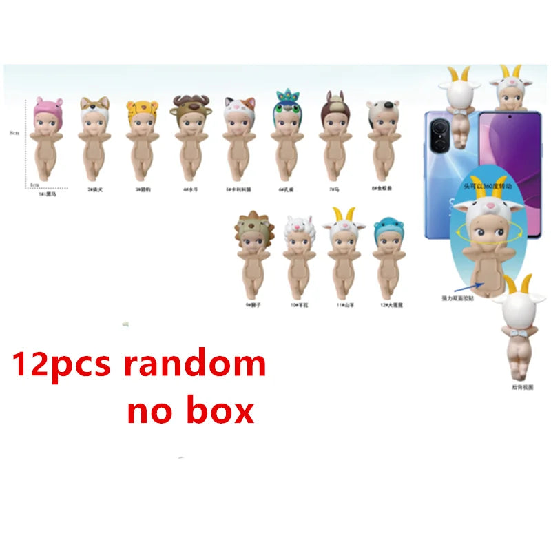 Mini Figure Angel Blind box Animal Series Mystery Box Cute Dolls Decoration Lucky Surprise Birthday Gift