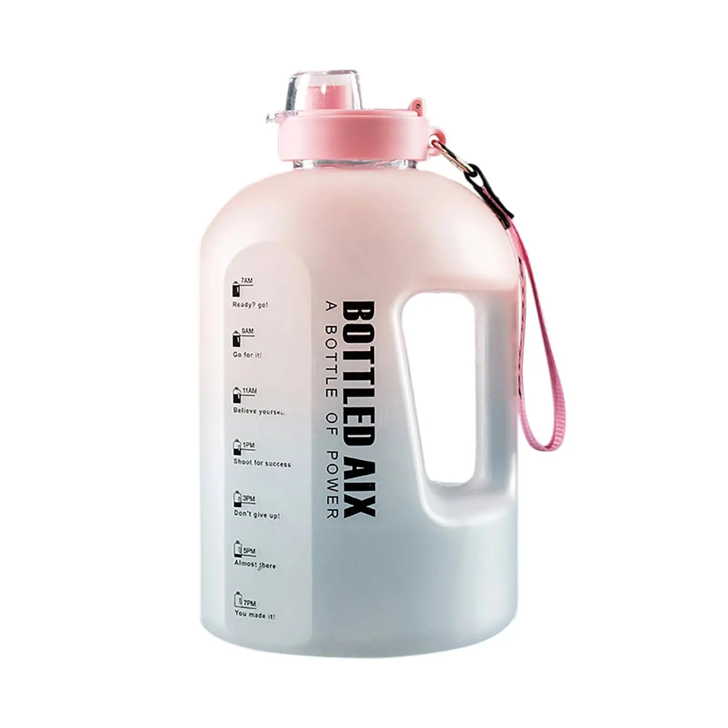Stay Hydrated  Large Capacity Water Bottle with Time Markers