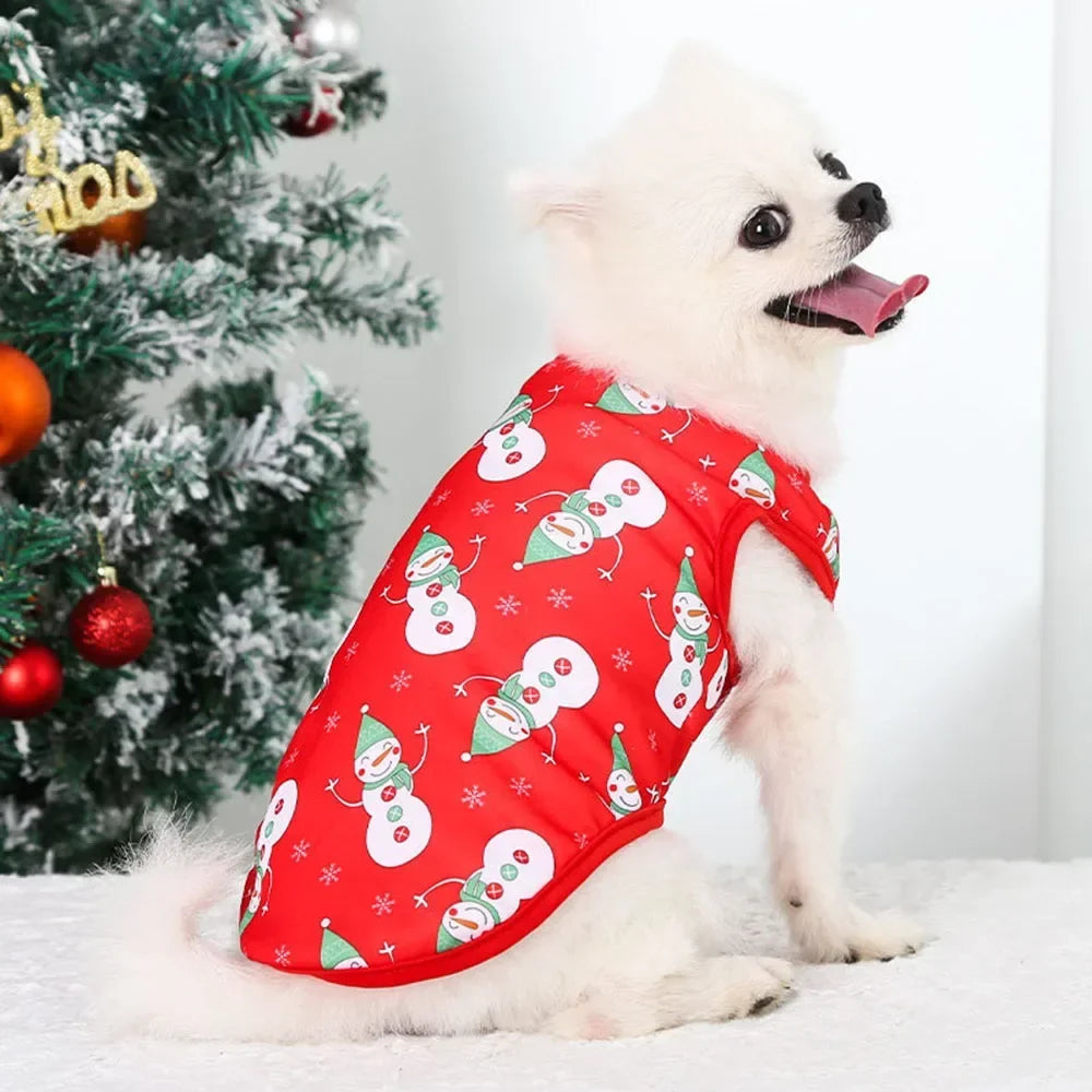 Dog Hoodies Christmas Halloween Dog Holiday Sweater Coat Puppy Snow Elk Reindeer Snowman Cosplay Clothes for Dog Pet Cat Costume