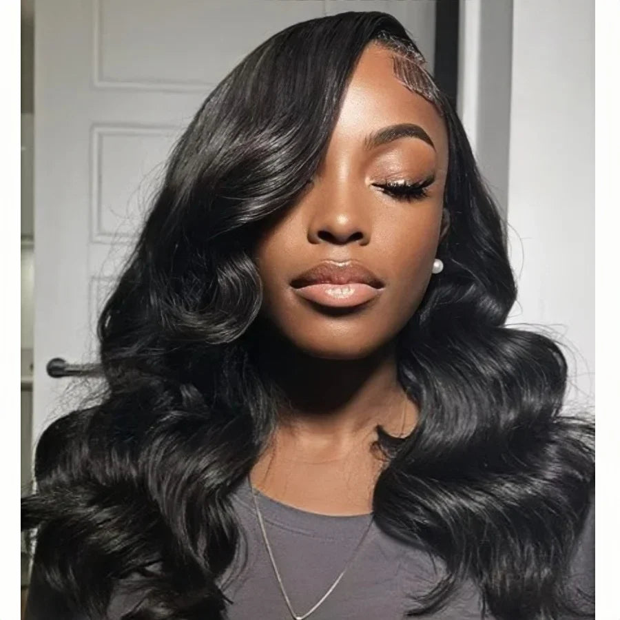 13x4 Body Wave Lace Front Wigs Human Hair Pre plucked  With Baby Hair 200 Density Glueless Human Hair Wigs For Women