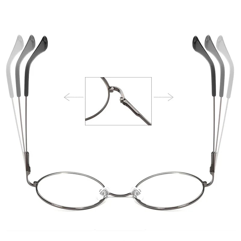 Literary Vintage Round Frame Myopia Glasses Diopter -1.0 -1.5 -2.0 -2.5 3.0 3.5 4.0 Unisex Anti-radiation Nearsighted Eyeglasses