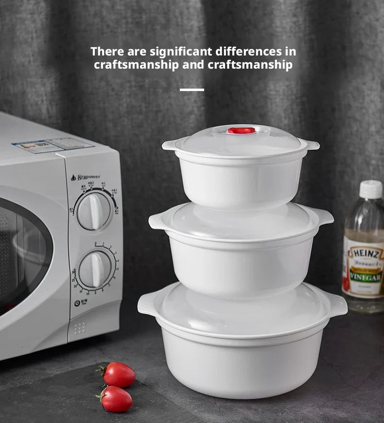 Microwave Oven Special Box Heated Soup Pot Rice Steamed Hot Steamed Buns with Lid Eco-friendly Food Grade Kitchen Tool