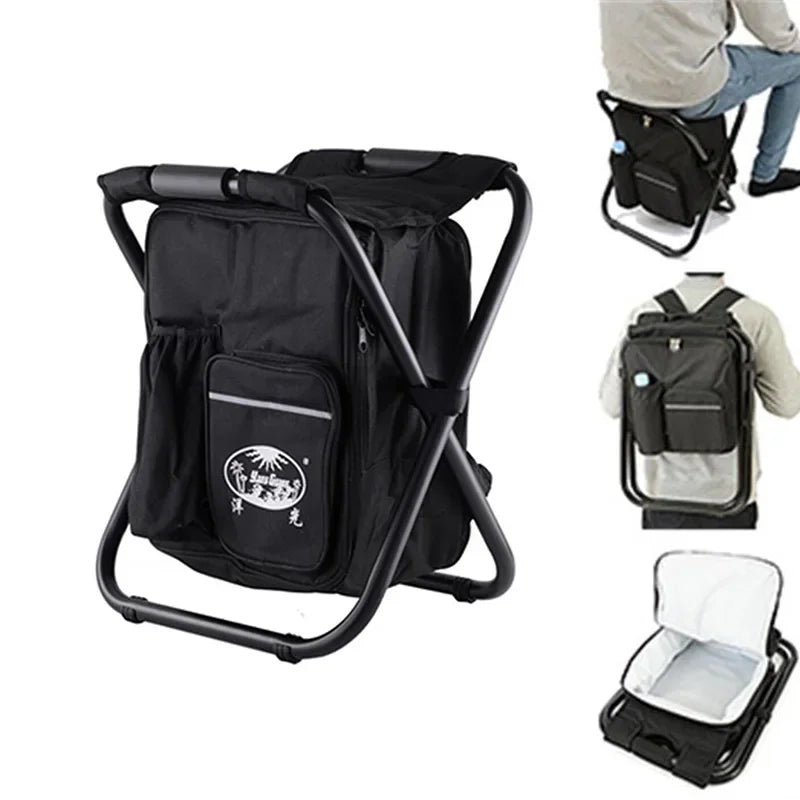 Outdoor Camping, Portable Folding Stool, Thermal Insulation Bag, Lightweight Luggage, Foldable, Multi-Functional Stool