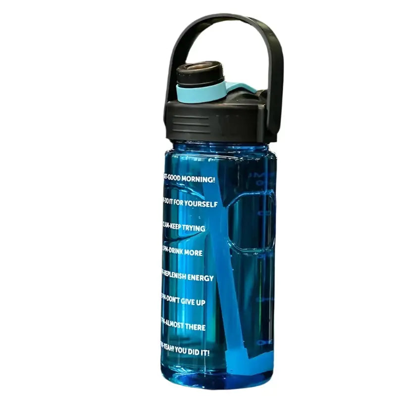 Sports Water Bottle   1.5L/2L/3L Leakproof  with Straw & Time Marker