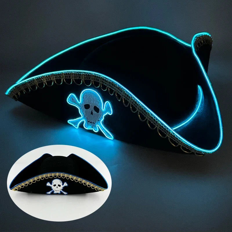 Bachelorette Party Glowing Supplies Luminous Bride Cowgirl Hat LED Pearlescent Cowboy Cap Fashion Neon Light Hat For Party