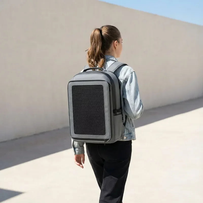 35L Large Capacity Solar Backpack 30W USB Charging Hiking Travel Bag for Mobile Phone Outdoor Camping Rucksack with Power