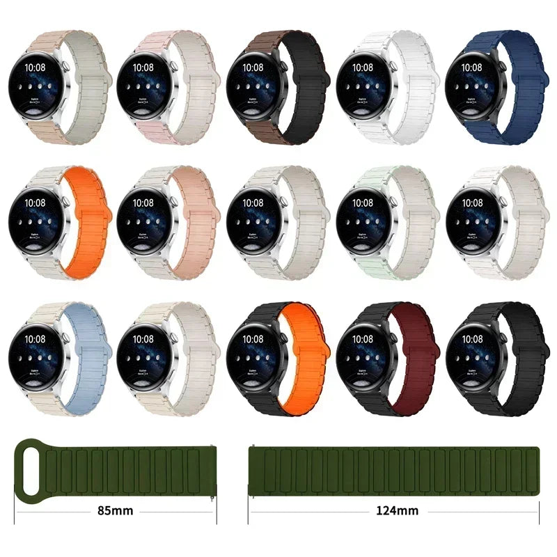 COROS PACE & APEX Ribbed Magnetic Silicone Loop Band, 36 Colors