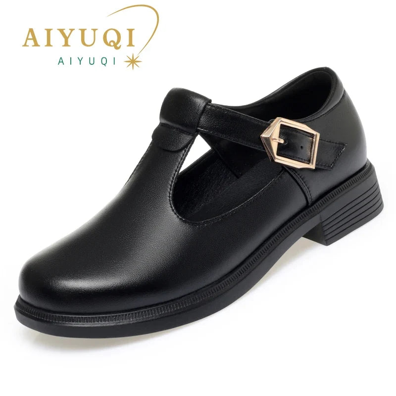 AIYUQI Women Shoes Genuine Leather 2026 Fall New Big Size 41 42 43 Ladies Casual Shoes British Style Women Shoes