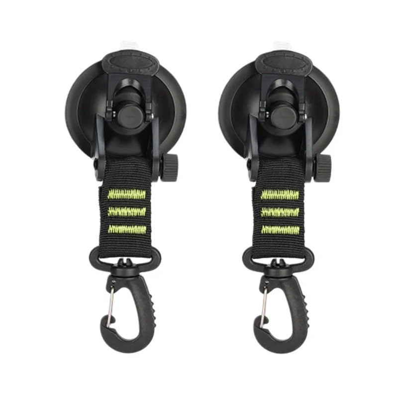 Heavy Duty Suction Cups Anchor with Hooks Outdoor Travel Camping Carabiner Organizer for Home Outdoor Camping Car Side Awning
