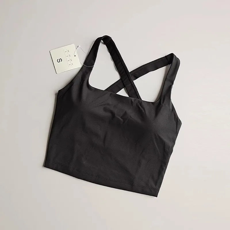 Women's Shock Absorbing Sports Bra Gathered Design Running Fitness Vest Underwear Quick Dry Comfortable Bra for Active Women