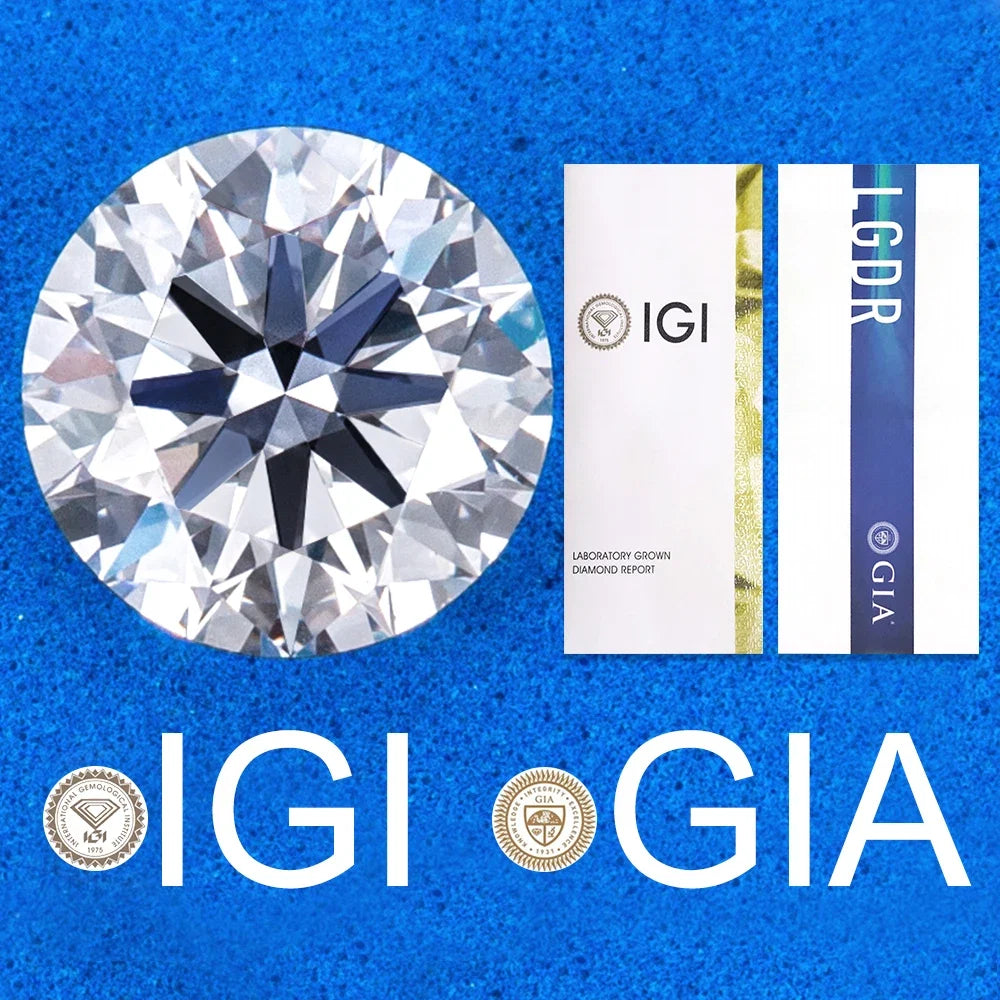 0.3ct 0.5ct 0.8ct 1ct 1.5ct 2ct 3ct Round Lab Grown Diamonds with IGI