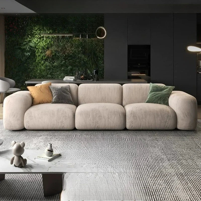 Comfortable Lounge Divano Soggiorno Di Lusso Luxury Furniture  Modern Living Room Sofas Minimalist Sectional Puff Corner Sofa