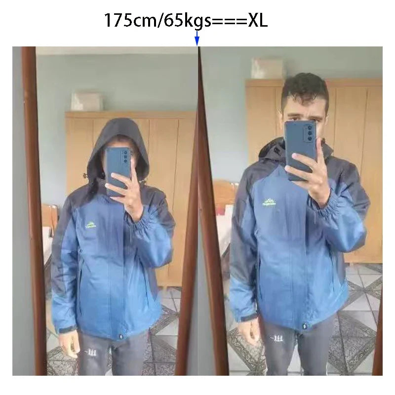 Men's Lightweight Waterproof Rain Jacket 5000mm Windbreaker Lined Casual Spring Autumn Fishing Hiking Outdoor Leisure Jacket