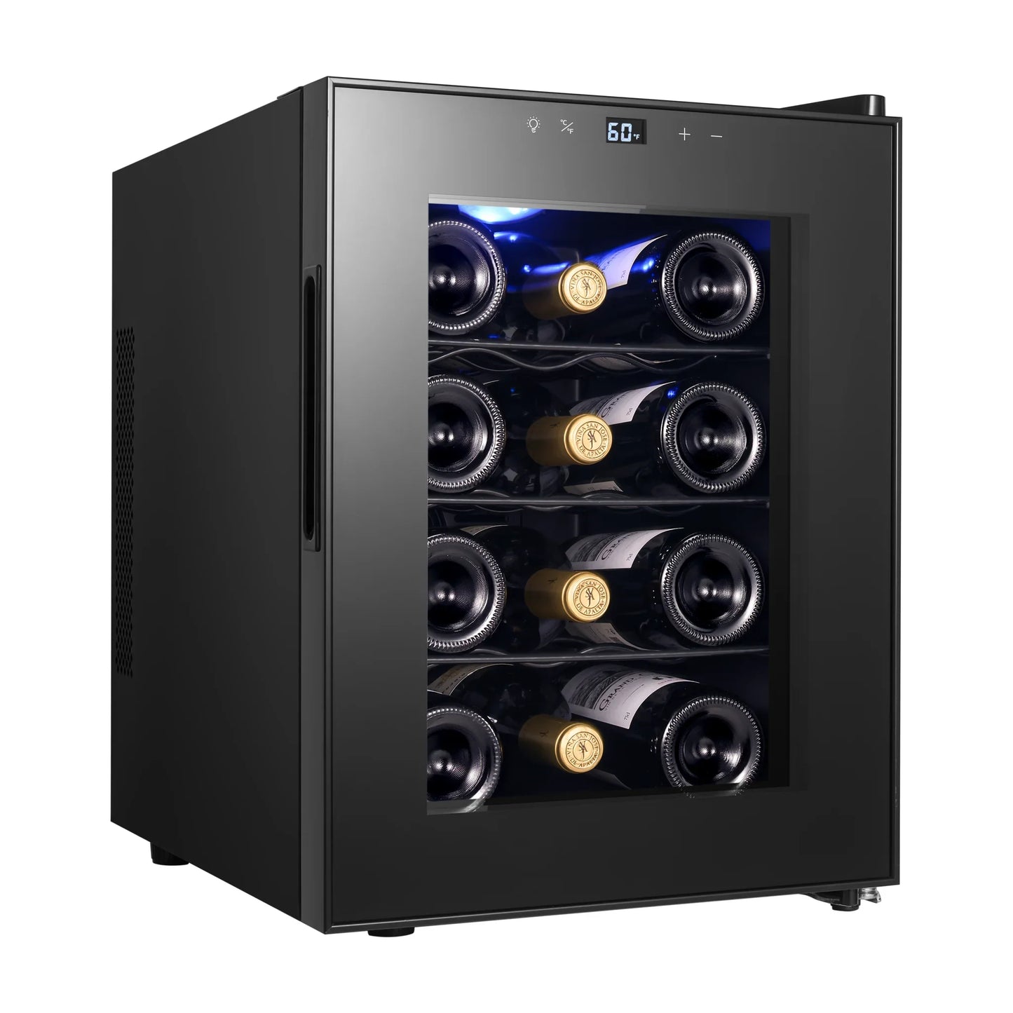 12 Bottle Thermoelectric Wine Cooler, 1.17cu.ft Single Zone Wine