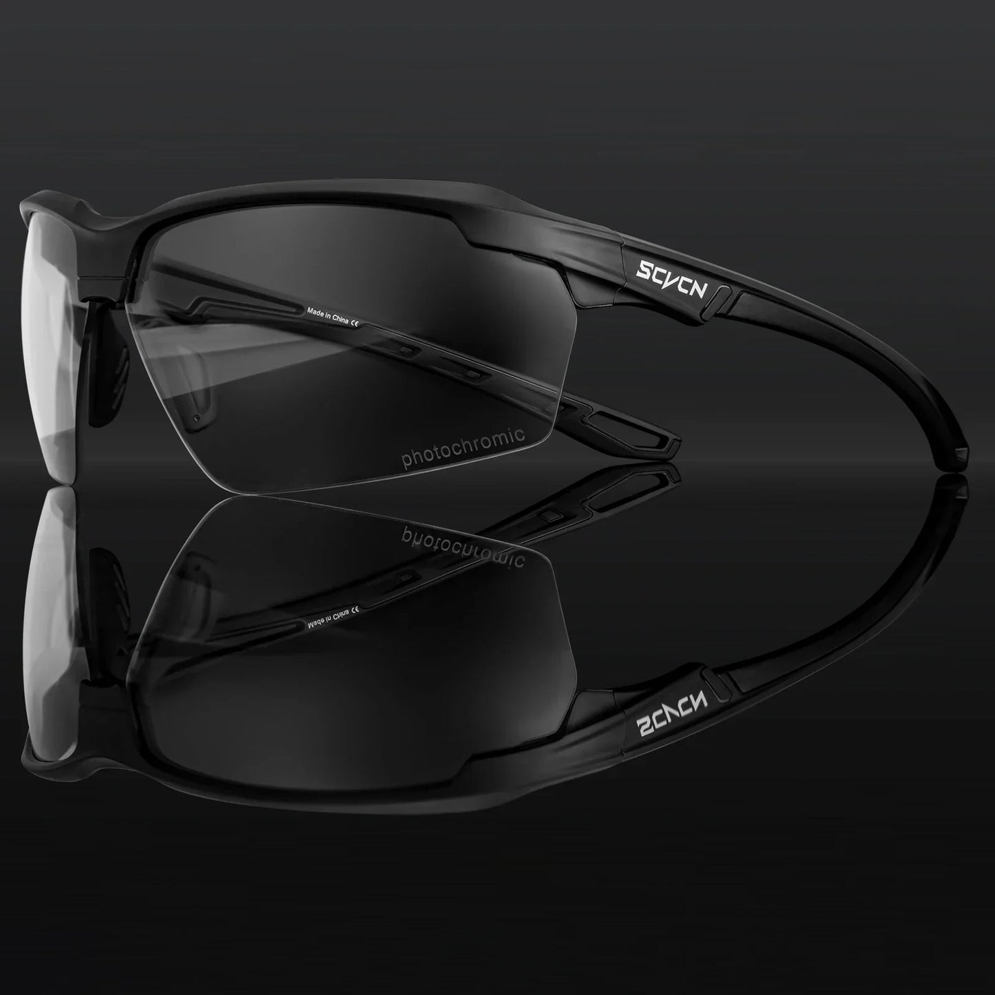 SCVCN Photochromic Glasses Cycling Sunglasses UV400 Hiking Goggles Men Outdoor Sports Glasses Women Driving Bicycle Bike Eyewear