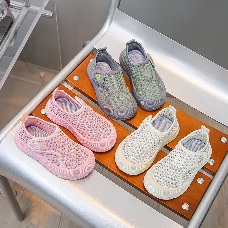 Students Casual Shoes Mesh Breathable Children Tennis Shoes Soft Bottom Comfortable 2025 New Fashion Kids Sports Shoes Non-slip
