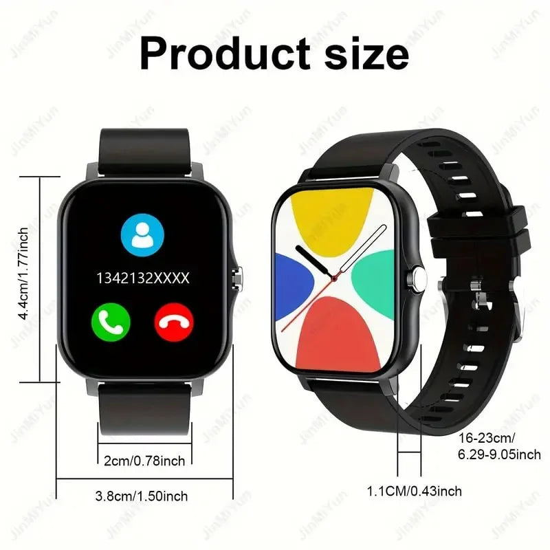 Reloj inteligente con pantalla táctil completa de 1.83 pulgadas, reloj deportivo de fitness equipado con función de llamada, calculadora de podómetro, modo deportivo